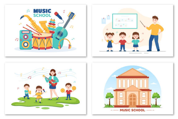 9 Music School Illustration