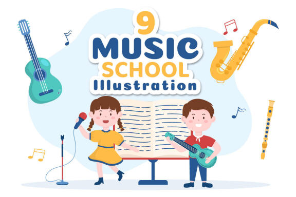 9 Music School Illustration