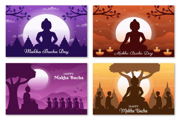10 Happy Makha Bucha Day Illustration