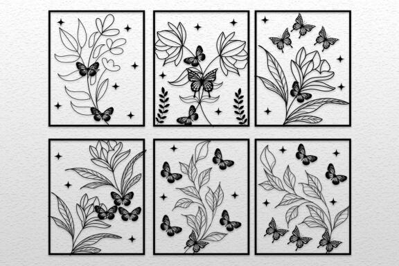 Floral Butterfly Wall Décor Bundle