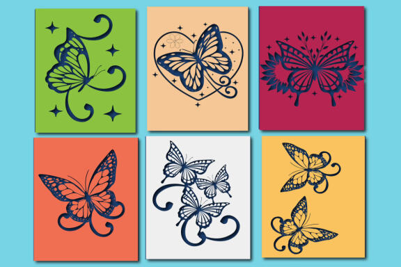 Circuit Butterfly Card Svg Bundle