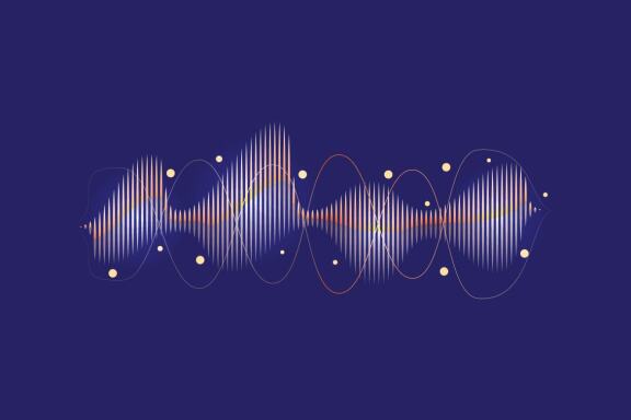 Sound waves vector illustration design template
