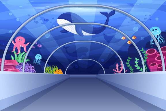 11 Aquarium Flat Illustration