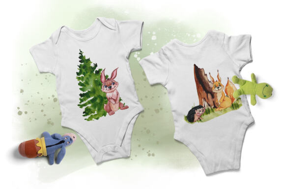 Woodland animals clipart. Forest cute baby animals clipart