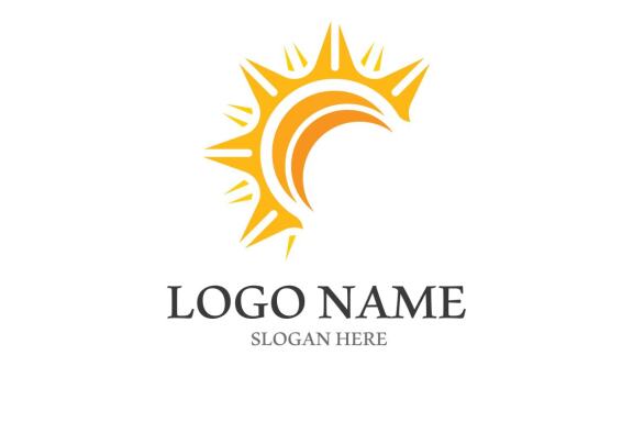 Sun vector illustration icon logo template design