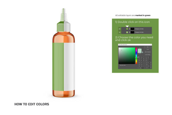 Amber Squeeze Bottle - Cosmetic Product Mockup