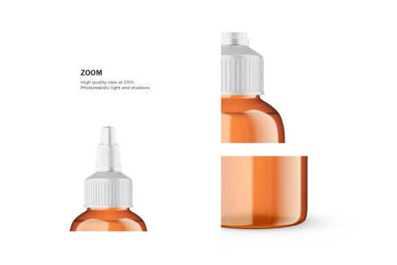 Amber Squeeze Bottle - Cosmetic Product Mockup
