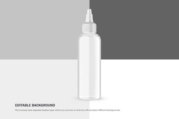 Clear Squeeze Bottle - Cosmetic Product Mockup