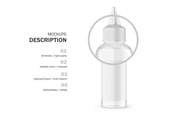 Clear Squeeze Bottle - Cosmetic Product Mockup