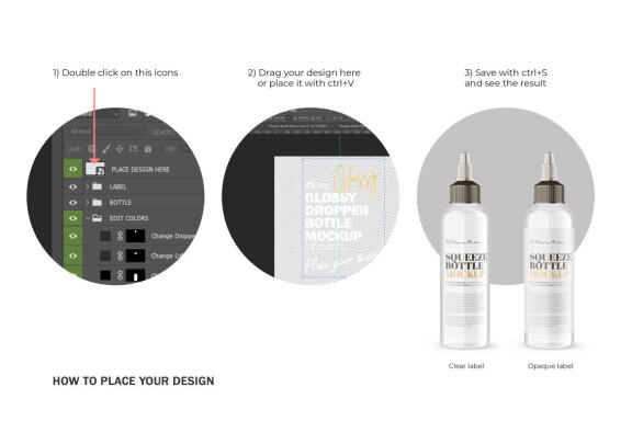 Clear Squeeze Bottle - Cosmetic Product Mockup