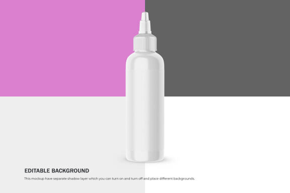 Plastic Squeeze Bottle - Cosmetic Product Mockup