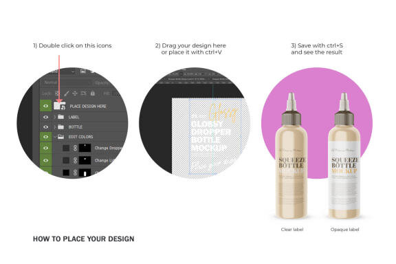 Plastic Squeeze Bottle - Cosmetic Product Mockup