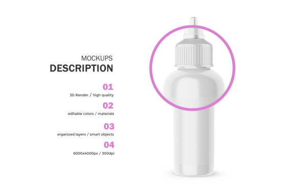 Plastic Squeeze Bottle - Cosmetic Product Mockup