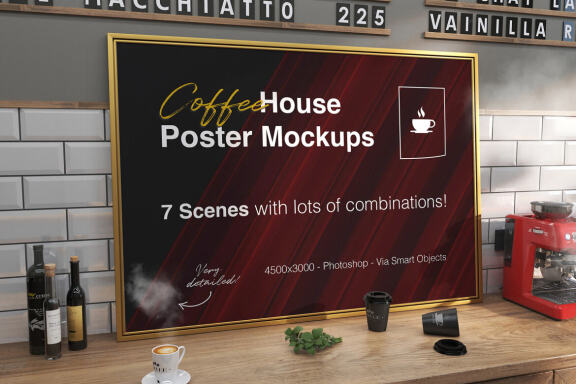 Coffee House Poster Mockups