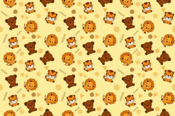 30 Set Bundle Cute Animal Seamless Pattern Background Clipart