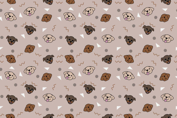 Dog Puppies - FREE Seamless Patterns