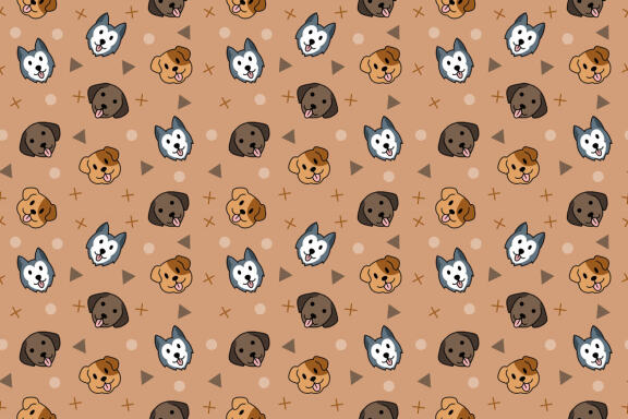 Dog Puppies - FREE Seamless Patterns