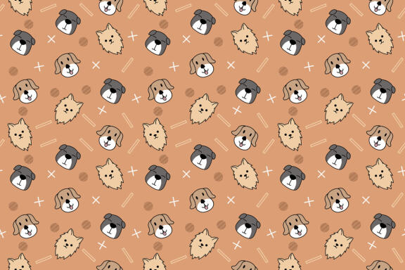 Dog Puppies - FREE Seamless Patterns
