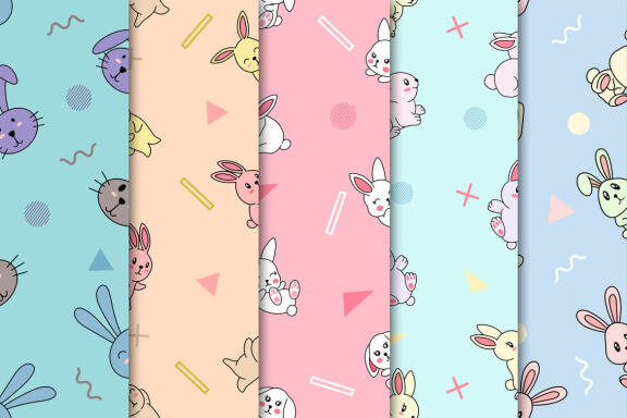 Bunny Rabbit - FREE Seamless Patterns