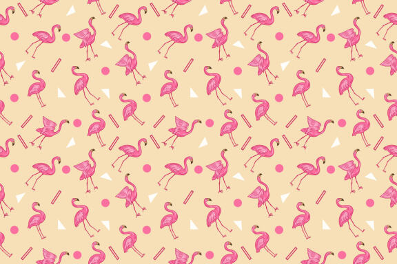 14 Set Bundle Cute Bird Flamingo Seamless Pattern Background for Kids Clipart