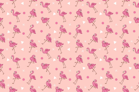 14 Set Bundle Cute Bird Flamingo Seamless Pattern Background for Kids Clipart