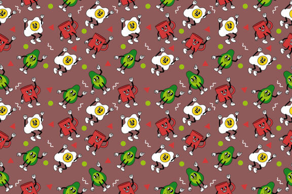 14 Set Bundle Cute Classic Cartoon Seamless Pattern Background Clipart