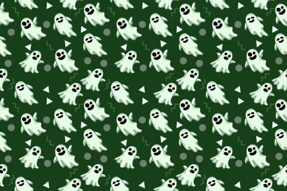 20 Set Cute Ghost Horror Halloween Seamless Pattern Background for Kids Clipart