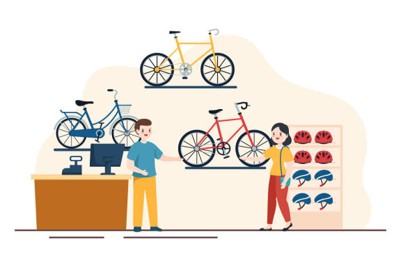 10 Bike Shop Illustration