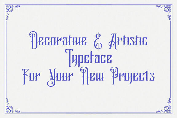 Black Ink Vintage Blackletter Font