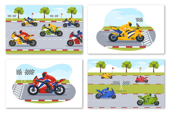 13 Racing Motosport Illustration