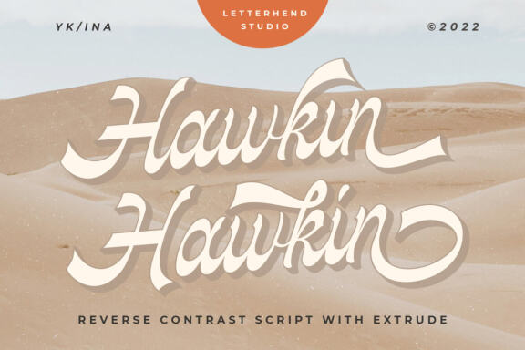 Hawkin - Reverse Contrast Script