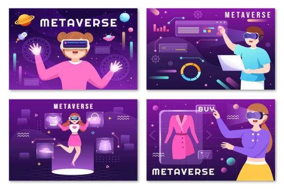 13 Metaverse Digital Virtual Reality Illustration