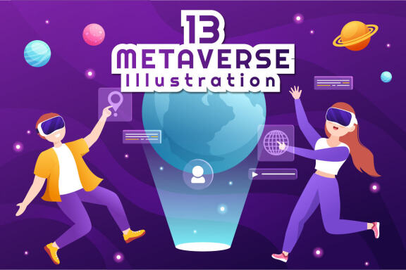 13 Metaverse Digital Virtual Reality Illustration