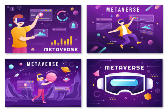 13 Metaverse Digital Virtual Reality Illustration