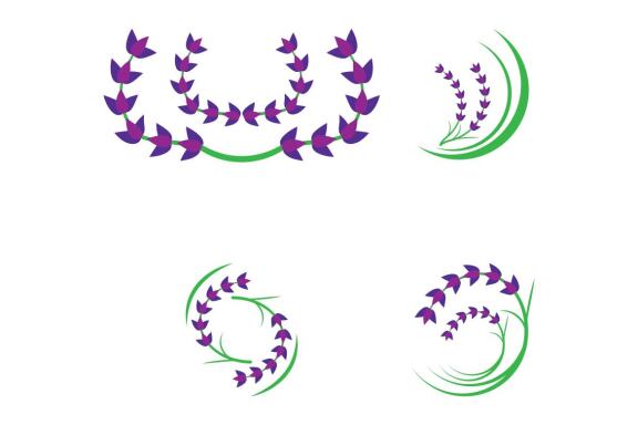 Lavender flower beauty and cosmetic logo vector image