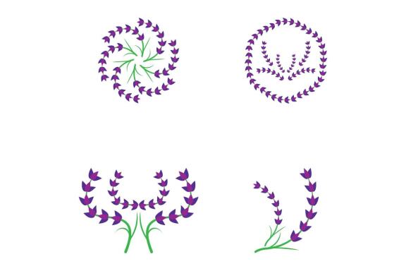 Lavender flower beauty and cosmetic logo vector image