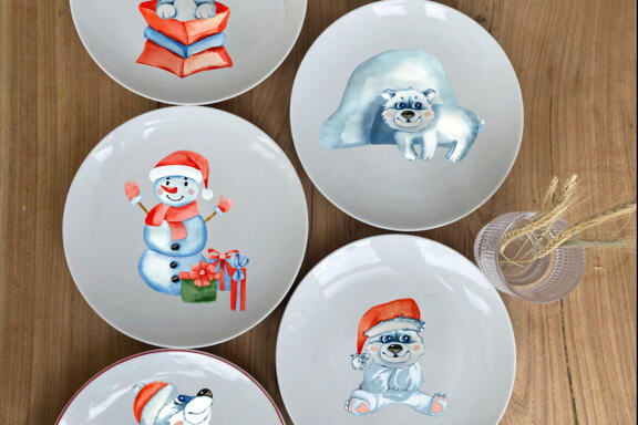 Polar bear watercolor clipart, cute bear Sublimation