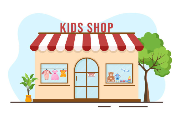 11 Kids Shop Illustration