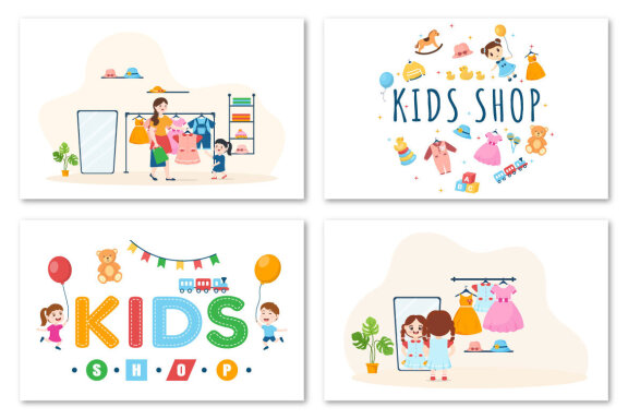 11 Kids Shop Illustration