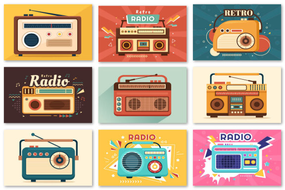 23 Radio Player Style Illustration