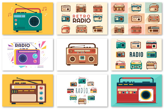 23 Radio Player Style Illustration