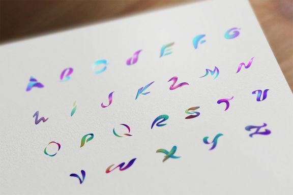 Complete Set of Modern Vivid Letter Alphabet Logos
