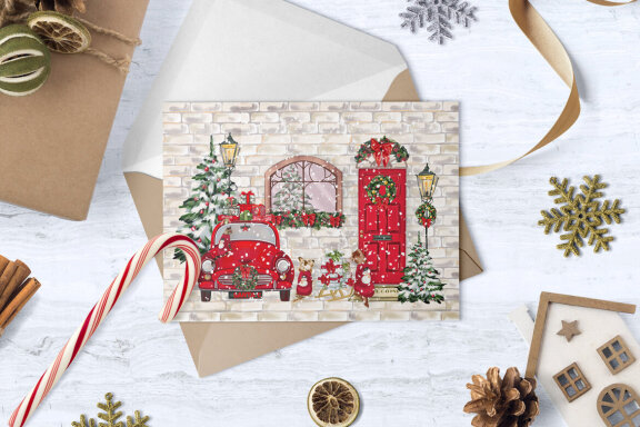 Christmas farmhouse clipart collection