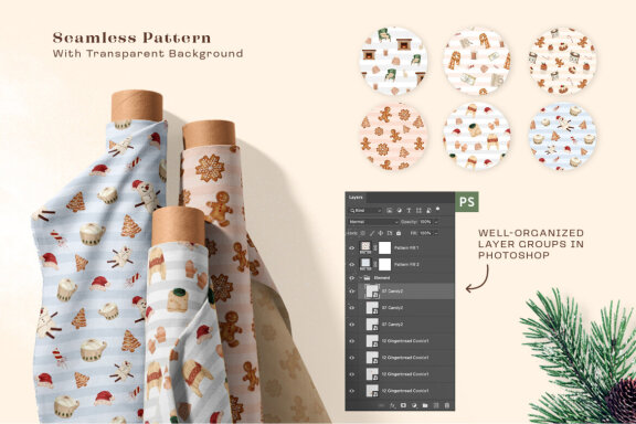 Cozy Christmas Clipart Illustrations