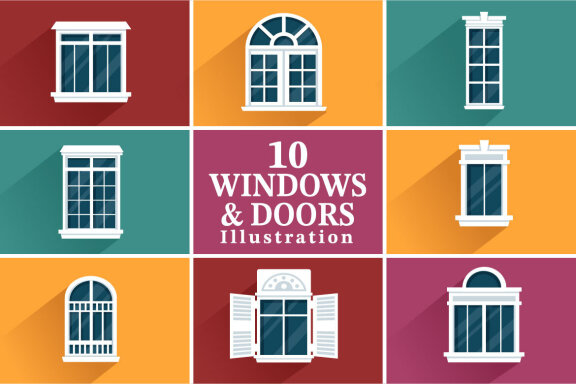 10 Doors and Windows Illustration