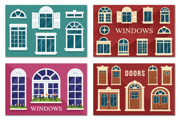 10 Doors and Windows Illustration