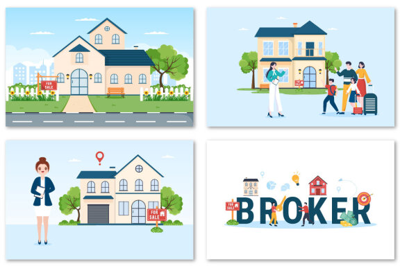 12 Land Broker Illustration