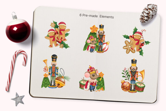 Christmas Clipart Illustrations - Nutcracker & Friends