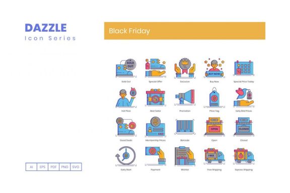 70 Black Friday Icons | Dazzle
