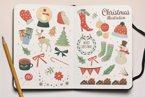 Christmas Clipart Vector Illustrations